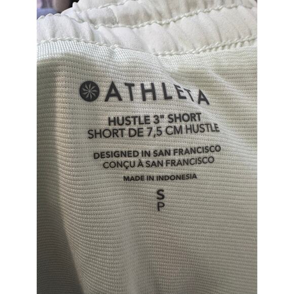 Athleta Hustle 3" Shorts Light Mint Green Zip Pocket Womens Size small - Picture 8 of 8